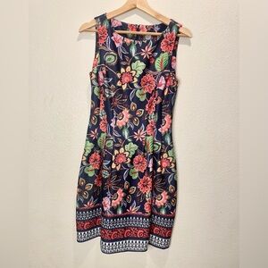 Vince Camuto Floral Fit-and-Flare Sleeveless Dress Size 6 Spring